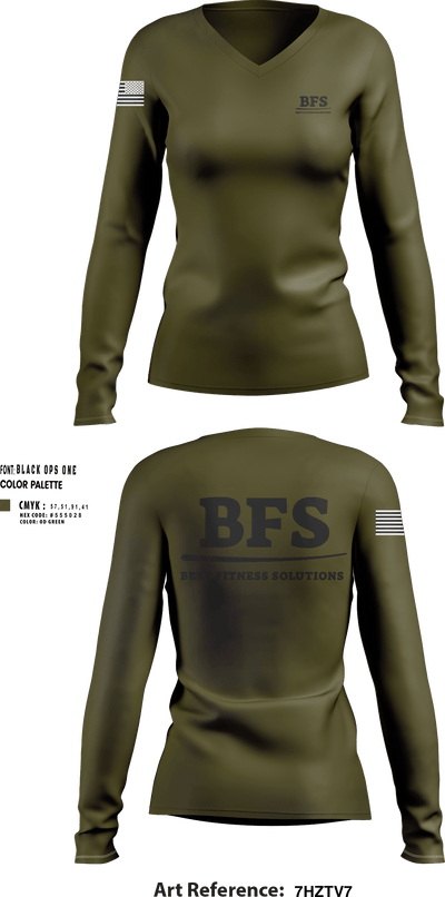 BEST FITNESS SOLUTIONS 74621032 Women's Long Sleeve V-neck Shirt - 251