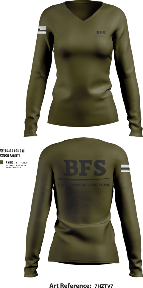 Womens Long Sleeve Vneck Shirt, BEST FITNESS SOLUTIONS, , Teamtime, Team time, sublimation, custom sports apparel, team uniforms, spirit wear, spiritwear, sports uniforms, custom shirts, team store, custom team store, fundraiser sports, apparel fundraiser
