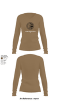 132d MRBC, 579th EN BN, 49th MP DIV 50518216 Women's Long Sleeve V-neck Shirt - 2