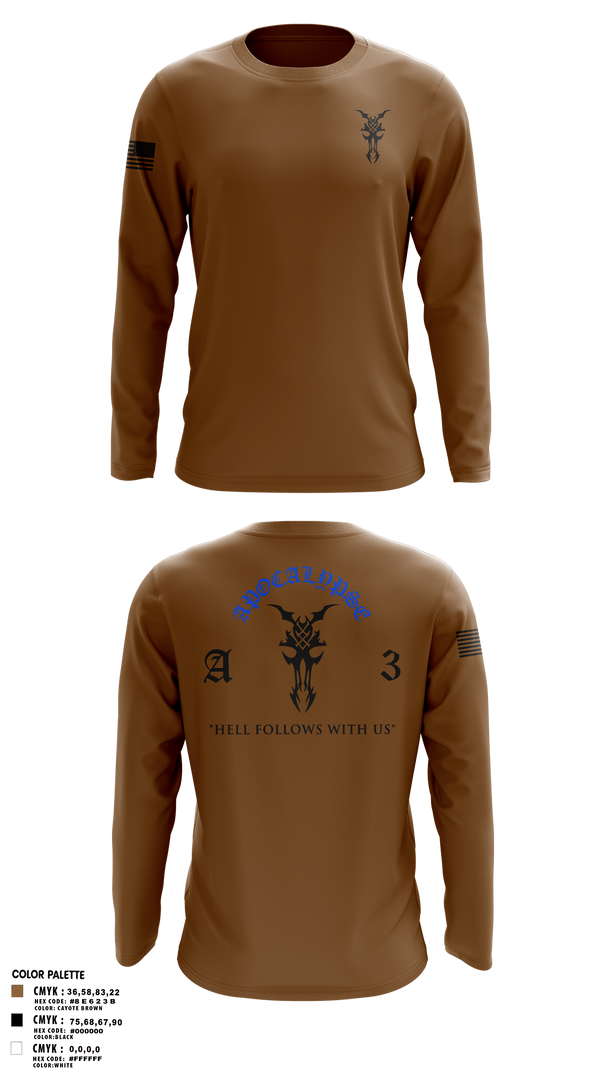 Long Sleeve Performance Shirt, Apocalypse Platoon, , Teamtime, Team time, sublimation, custom sports apparel, team uniforms, spirit wear, spiritwear, sports uniforms, custom shirts, team store, custom team store, fundraiser sports, apparel fundraiser