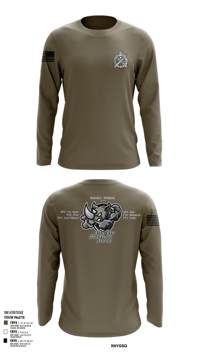Rocket Rhinos 9238084 Long Sleeve Performance Shirt 107