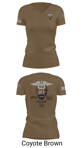 Womens Short Sleeve Vneck Shirt, Heisenberg’s, Army, Teamtime, Team time, sublimation, custom sports apparel, team uniforms, spirit wear, spiritwear, sports uniforms, custom shirts, team store, custom team store, fundraiser sports, apparel fundraiser