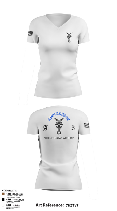Apocalypse Platoon 49394201 Women's Short Sleeve V-neck Shirt - 106