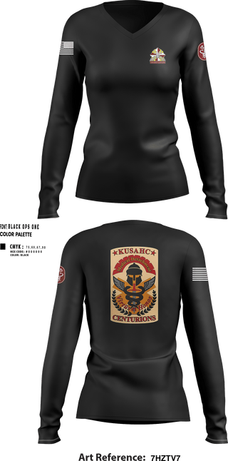 Womens Long Sleeve Vneck Shirt, Kirk U.S. Army Health Clinic, , Teamtime, Team time, sublimation, custom sports apparel, team uniforms, spirit wear, spiritwear, sports uniforms, custom shirts, team store, custom team store, fundraiser sports, apparel fundraiser