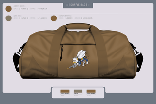 Duffle Bag, Seabee, Navy, Teamtime, Team time, sublimation, custom sports apparel, team uniforms, spirit wear, spiritwear, sports uniforms, custom shirts, team store, custom team store, fundraiser sports, apparel fundraiser