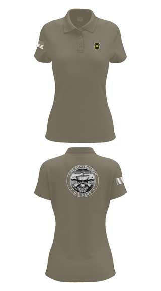 Womens Short Sleeve Performance Polo, Fire Controlman, Navy, Teamtime, Team time, sublimation, custom sports apparel, team uniforms, spirit wear, spiritwear, sports uniforms, custom shirts, team store, custom team store, fundraiser sports, apparel fundraiser