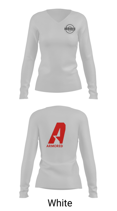 THE ARMORED LEAGUE 75061922 Women's Long Sleeve V-neck Shirt - 16