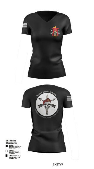 Womens Short Sleeve Vneck Shirt, D.B. Coopers, Army, Teamtime, Team time, sublimation, custom sports apparel, team uniforms, spirit wear, spiritwear, sports uniforms, custom shirts, team store, custom team store, fundraiser sports, apparel fundraiser