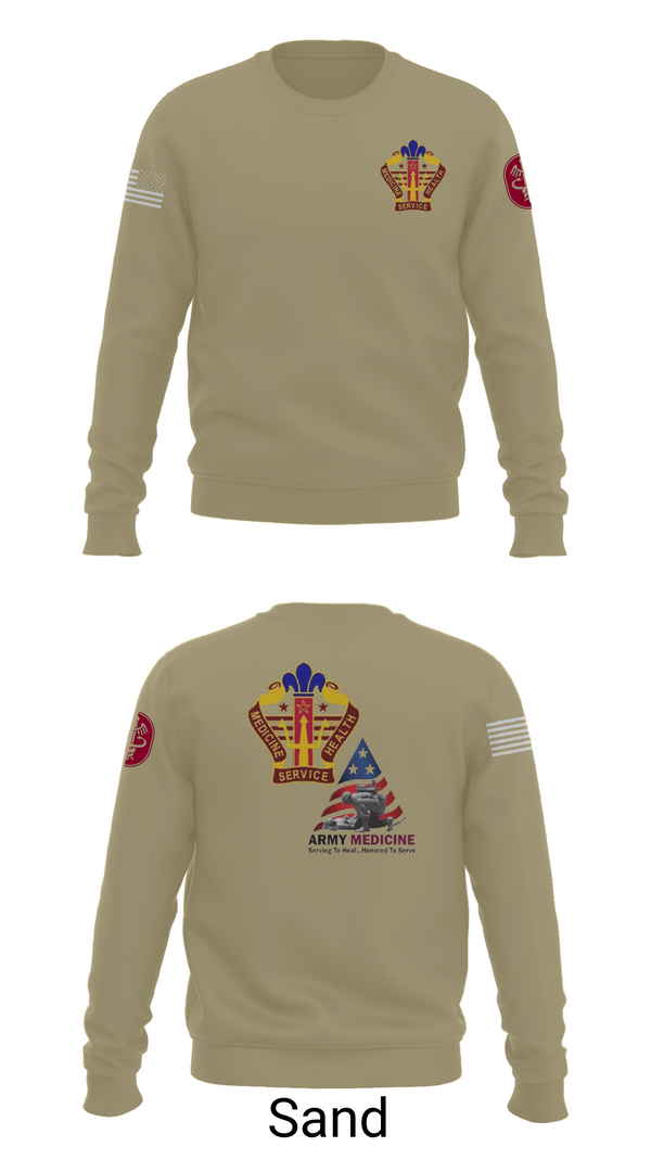 Crew Neck Sweatshirt, USA MEDDAC KAHC, Army, Teamtime, Team time, sublimation, custom sports apparel, team uniforms, spirit wear, spiritwear, sports uniforms, custom shirts, team store, custom team store, fundraiser sports, apparel fundraiser