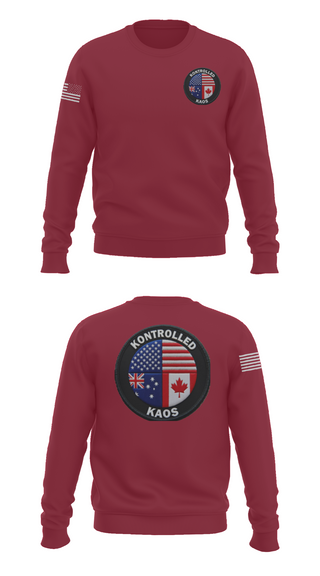 Crew Neck Sweatshirt, Kontrolled Kaos, E-Sports, Teamtime, Team time, sublimation, custom sports apparel, team uniforms, spirit wear, spiritwear, sports uniforms, custom shirts, team store, custom team store, fundraiser sports, apparel fundraiser
