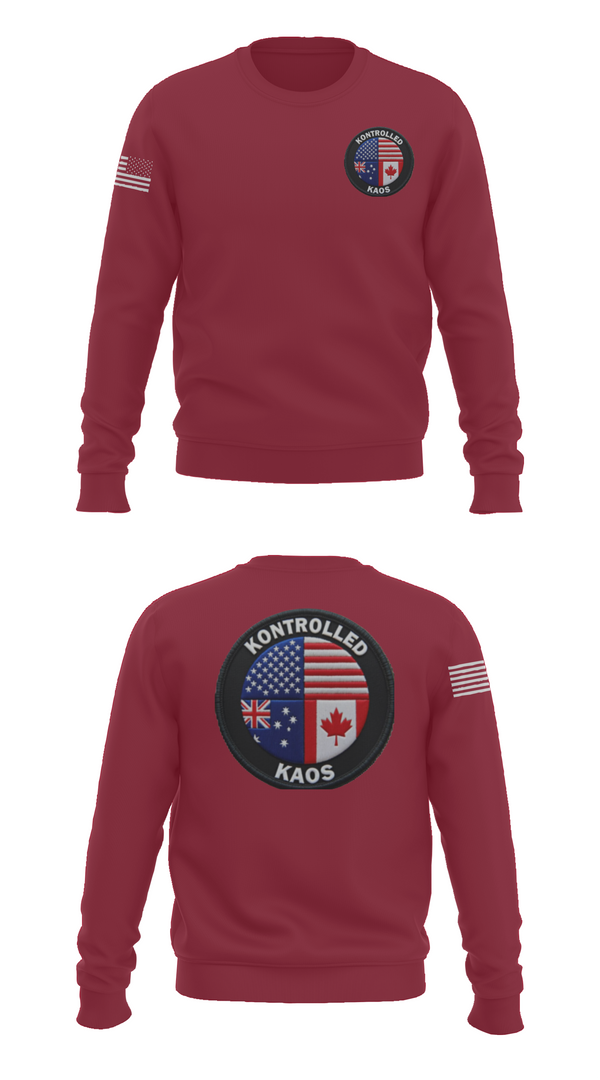 Crew Neck Sweatshirt, Kontrolled Kaos, E-Sports, Teamtime, Team time, sublimation, custom sports apparel, team uniforms, spirit wear, spiritwear, sports uniforms, custom shirts, team store, custom team store, fundraiser sports, apparel fundraiser