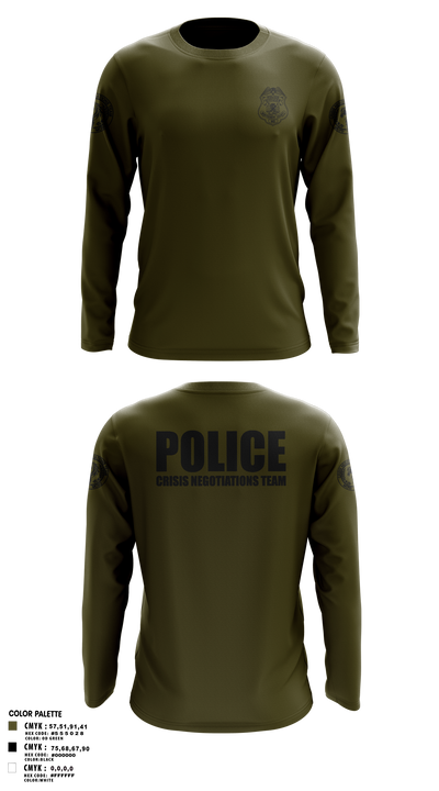 MCPD CNT 24546522 Long Sleeve Performance Shirt 107