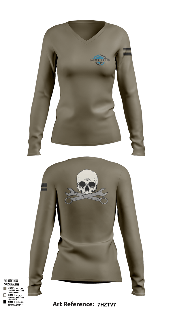 Womens Long Sleeve Vneck Shirt, Helius, , Teamtime, Team time, sublimation, custom sports apparel, team uniforms, spirit wear, spiritwear, sports uniforms, custom shirts, team store, custom team store, fundraiser sports, apparel fundraiser