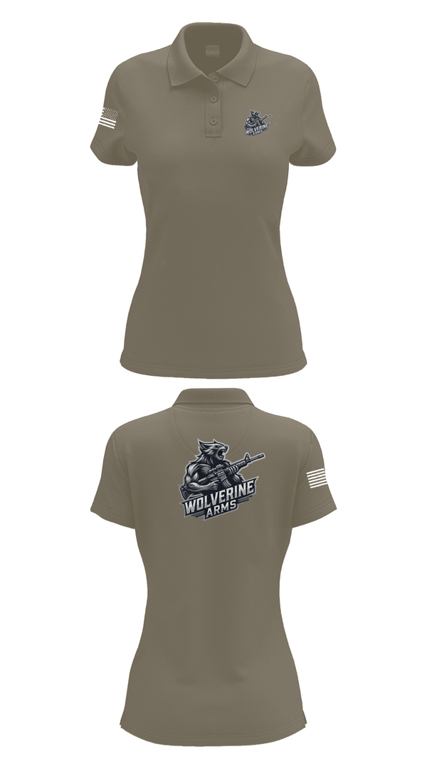 Womens Short Sleeve Performance Polo, Wolverine Arms, , Teamtime, Team time, sublimation, custom sports apparel, team uniforms, spirit wear, spiritwear, sports uniforms, custom shirts, team store, custom team store, fundraiser sports, apparel fundraiser