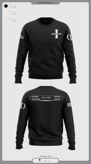 Crew Neck Sweatshirt, Battalion 1, , Teamtime, Team time, sublimation, custom sports apparel, team uniforms, spirit wear, spiritwear, sports uniforms, custom shirts, team store, custom team store, fundraiser sports, apparel fundraiser
