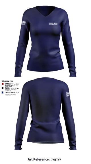 Womens Long Sleeve Vneck Shirt, Mayo Area Fire Department, , Teamtime, Team time, sublimation, custom sports apparel, team uniforms, spirit wear, spiritwear, sports uniforms, custom shirts, team store, custom team store, fundraiser sports, apparel fundraiser
