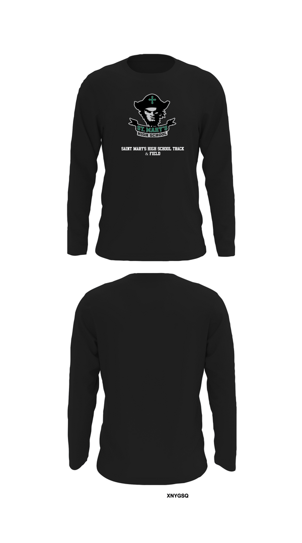 Long Sleeve Performance Shirt, Saint Mary's High School Track & Field, Track & Field, Teamtime, Team time, sublimation, custom sports apparel, team uniforms, spirit wear, spiritwear, sports uniforms, custom shirts, team store, custom team store, fundraiser sports, apparel fundraiser