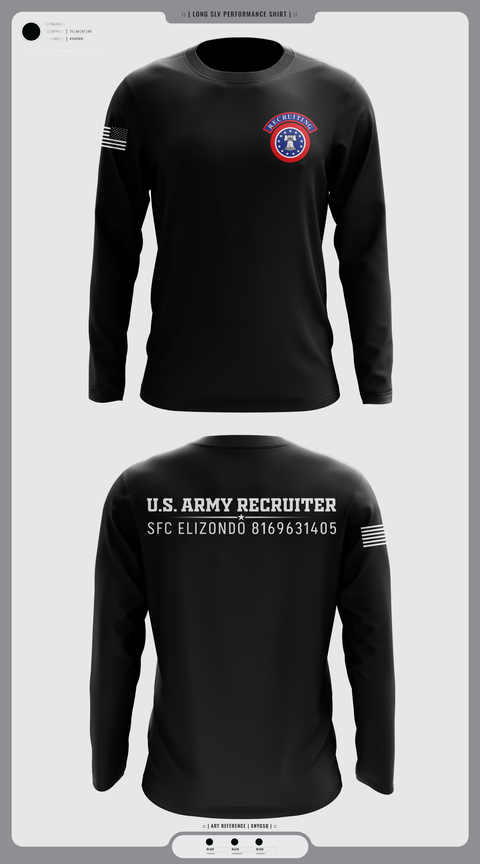 Long Sleeve Performance Shirt, Recruiting, Army, Teamtime, Team time, sublimation, custom sports apparel, team uniforms, spirit wear, spiritwear, sports uniforms, custom shirts, team store, custom team store, fundraiser sports, apparel fundraiser