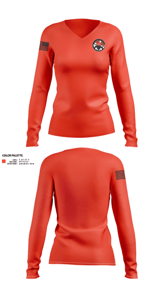 Womens Long Sleeve Vneck Shirt, Ferallife Guards, , Teamtime, Team time, sublimation, custom sports apparel, team uniforms, spirit wear, spiritwear, sports uniforms, custom shirts, team store, custom team store, fundraiser sports, apparel fundraiser