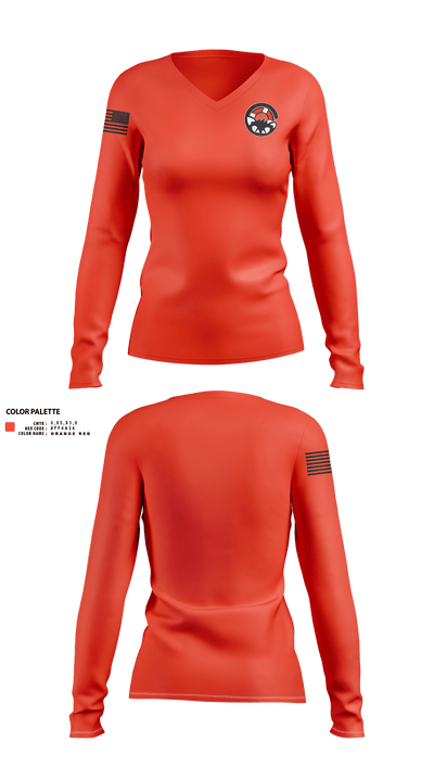 Ferallife Guards 79056222 Women's Long Sleeve V-neck Shirt - 3