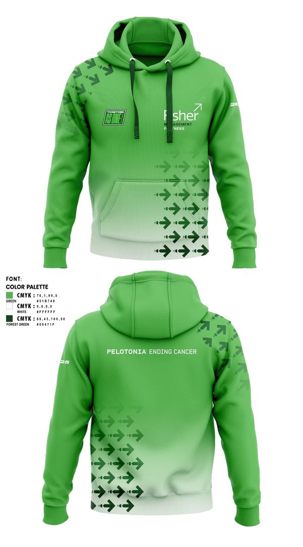 Hoodie, Fisher Management Partners Pelotonia, Cycling, Teamtime, Team time, sublimation, custom sports apparel, team uniforms, spirit wear, spiritwear, sports uniforms, custom shirts, team store, custom team store, fundraiser sports, apparel fundraiser