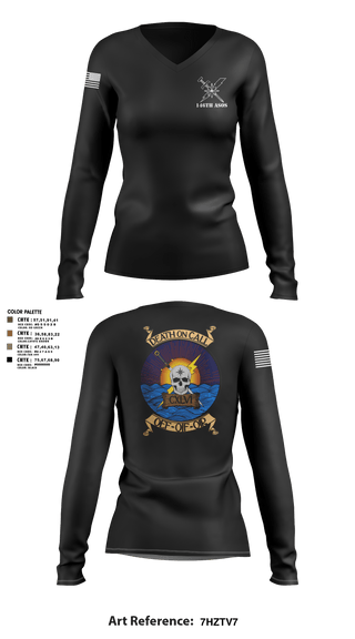 Womens Long Sleeve Vneck Shirt, 146th ASOS, Air Force, Teamtime, Team time, sublimation, custom sports apparel, team uniforms, spirit wear, spiritwear, sports uniforms, custom shirts, team store, custom team store, fundraiser sports, apparel fundraiser