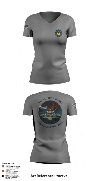 Womens Short Sleeve Vneck Shirt, ISA Air base Fire Dept., Fire Department, Teamtime, Team time, sublimation, custom sports apparel, team uniforms, spirit wear, spiritwear, sports uniforms, custom shirts, team store, custom team store, fundraiser sports, apparel fundraiser