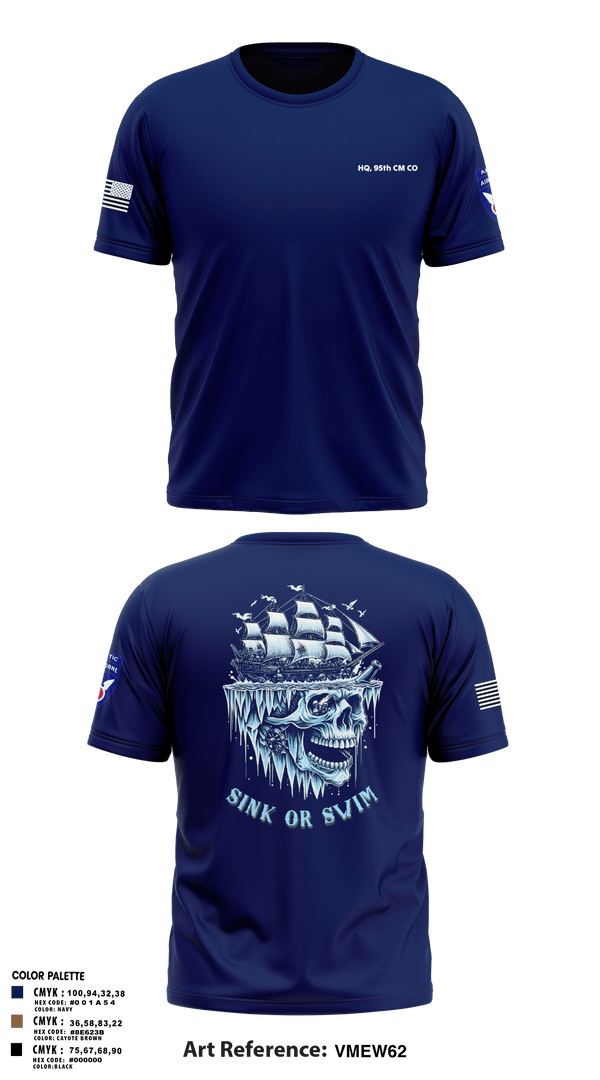 Old School Cotton Feel Shirt, HQ, 95th CM CO, Army, Teamtime, Team time, sublimation, custom sports apparel, team uniforms, spirit wear, spiritwear, sports uniforms, custom shirts, team store, custom team store, fundraiser sports, apparel fundraiser