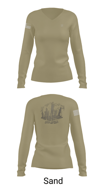 Cook County Sheriff’s Department 90143453 Women's Long Sleeve V-neck Shirt - 92
