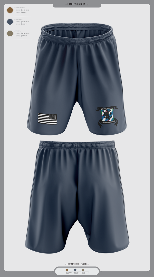 Athletic Shorts With Pockets, 1-28 Infantry battalion, , Teamtime, Team time, sublimation, custom sports apparel, team uniforms, spirit wear, spiritwear, sports uniforms, custom shirts, team store, custom team store, fundraiser sports, apparel fundraiser