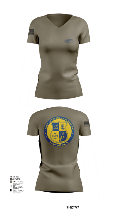Naval Research Lab 68705363 Women's Short Sleeve V-neck Shirt - 105