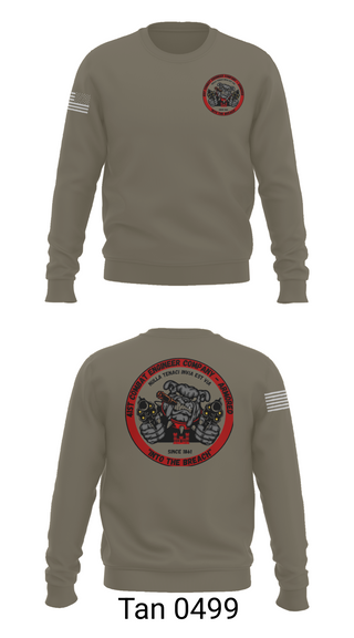 Crew Neck Sweatshirt, 41st CEC-A, Army, Teamtime, Team time, sublimation, custom sports apparel, team uniforms, spirit wear, spiritwear, sports uniforms, custom shirts, team store, custom team store, fundraiser sports, apparel fundraiser