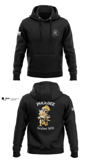 Hoodie, Seabee Wifes, Navy, Teamtime, Team time, sublimation, custom sports apparel, team uniforms, spirit wear, spiritwear, sports uniforms, custom shirts, team store, custom team store, fundraiser sports, apparel fundraiser