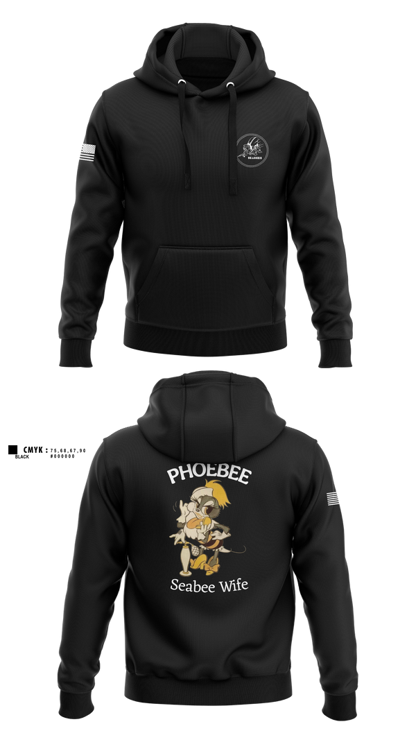 Hoodie, Seabee Wifes, Navy, Teamtime, Team time, sublimation, custom sports apparel, team uniforms, spirit wear, spiritwear, sports uniforms, custom shirts, team store, custom team store, fundraiser sports, apparel fundraiser