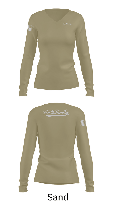 Womens Long Sleeve Vneck Shirt, For The Family, , Teamtime, Team time, sublimation, custom sports apparel, team uniforms, spirit wear, spiritwear, sports uniforms, custom shirts, team store, custom team store, fundraiser sports, apparel fundraiser