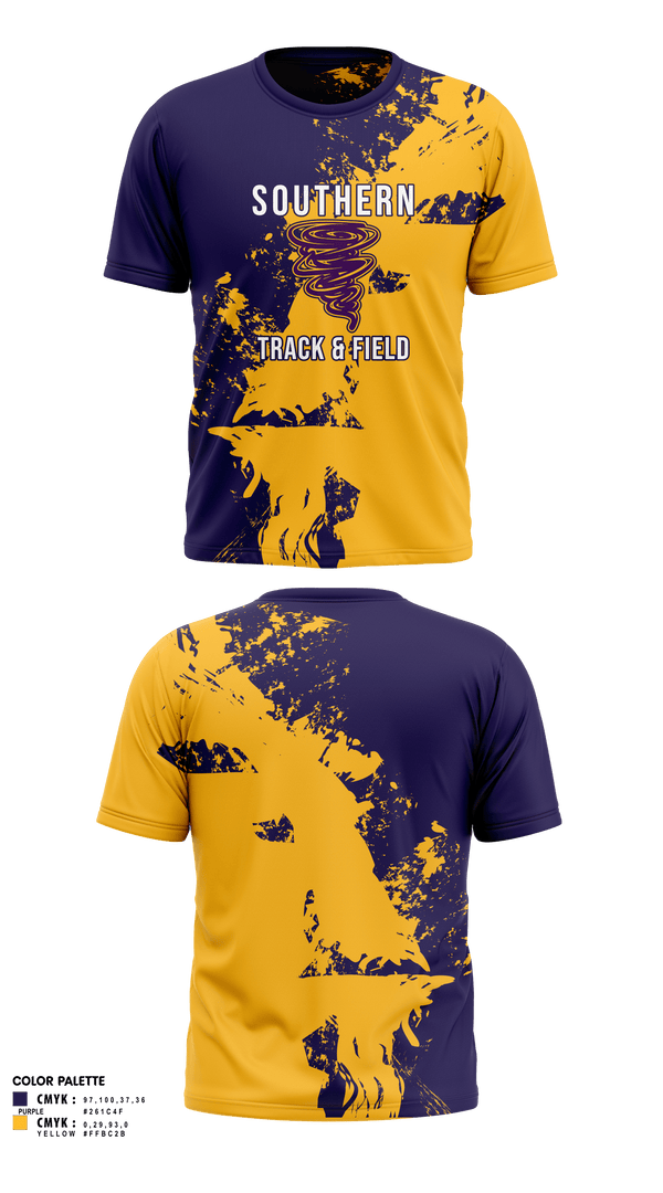 Short Sleeve Performance Shirt, Southern Middle School Track and Field, Track & Field, Teamtime, Team time, sublimation, custom sports apparel, team uniforms, spirit wear, spiritwear, sports uniforms, custom shirts, team store, custom team store, fundraiser sports, apparel fundraiser