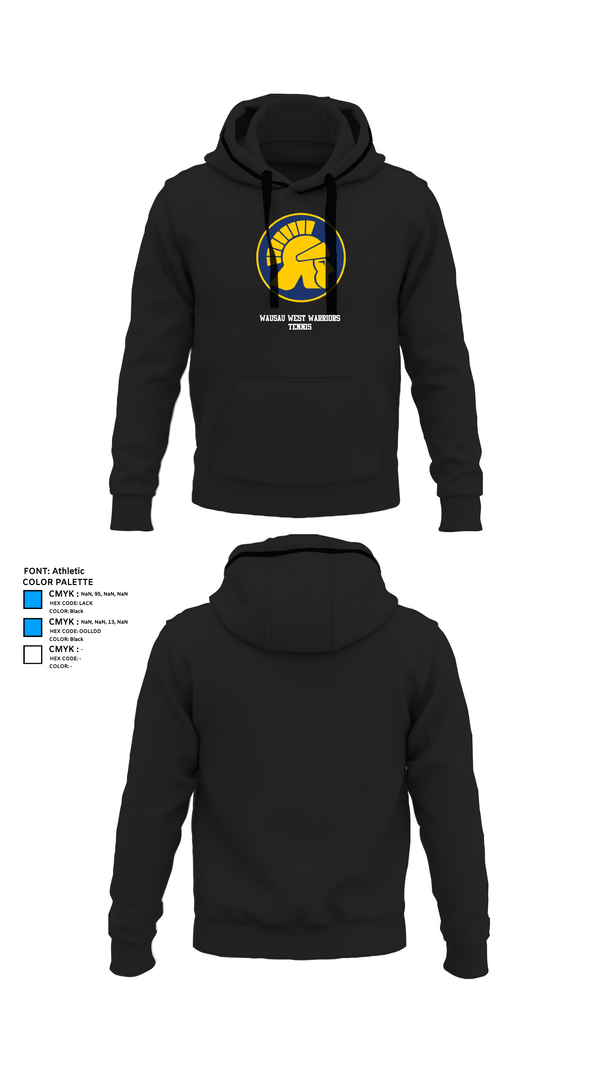 Hoodie, Wausau West Warriors Tennis, Tennis, Teamtime, Team time, sublimation, custom sports apparel, team uniforms, spirit wear, spiritwear, sports uniforms, custom shirts, team store, custom team store, fundraiser sports, apparel fundraiser
