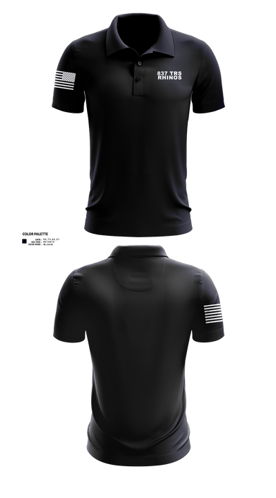 837 TRS Rhinos 90584880 Short Sleeve Performance Polo - 1