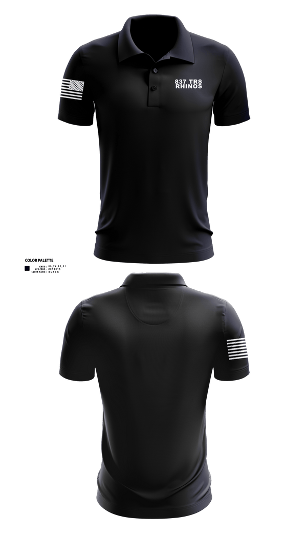 Short Sleeve Performance Polo, 837 TRS Rhinos, Air Force, Teamtime, Team time, sublimation, custom sports apparel, team uniforms, spirit wear, spiritwear, sports uniforms, custom shirts, team store, custom team store, fundraiser sports, apparel fundraiser