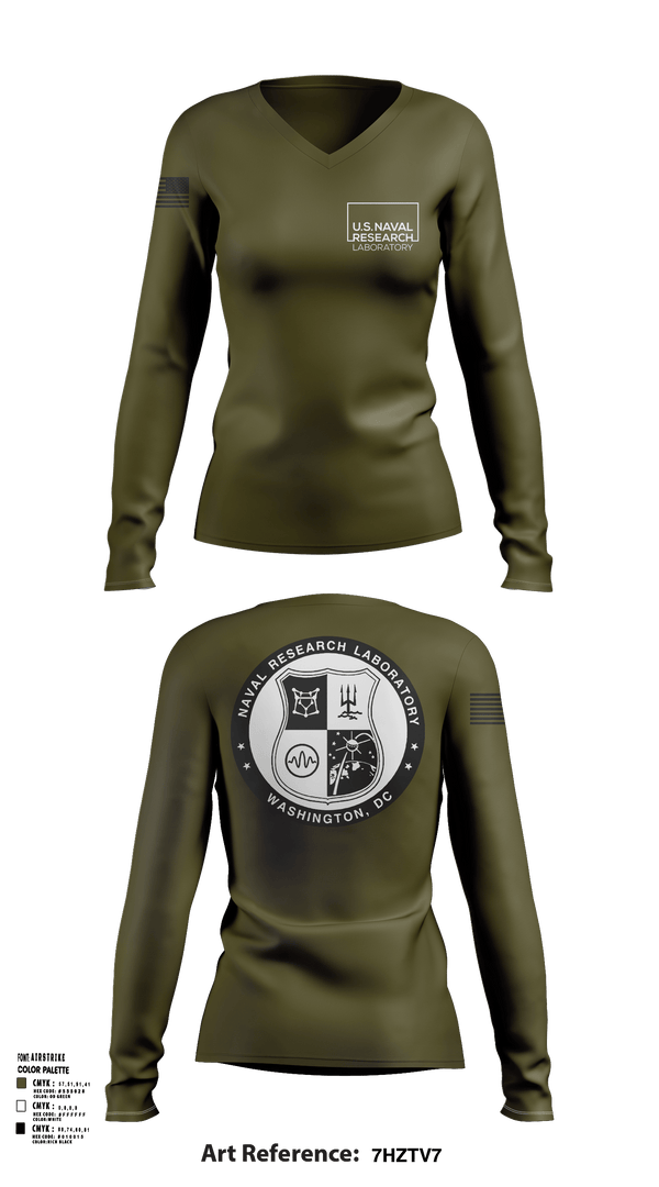 Womens Long Sleeve Vneck Shirt, Naval Research Lab, , Teamtime, Team time, sublimation, custom sports apparel, team uniforms, spirit wear, spiritwear, sports uniforms, custom shirts, team store, custom team store, fundraiser sports, apparel fundraiser