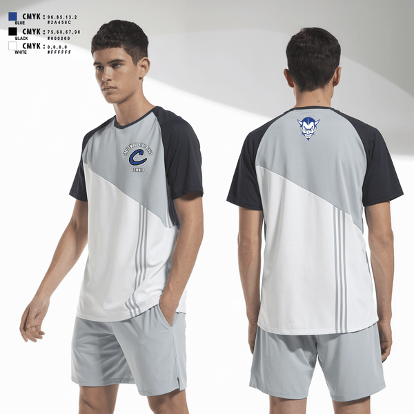 Short Sleeve Performance Shirt, Castlewood Blue Devils, Tennis, Teamtime, Team time, sublimation, custom sports apparel, team uniforms, spirit wear, spiritwear, sports uniforms, custom shirts, team store, custom team store, fundraiser sports, apparel fundraiser