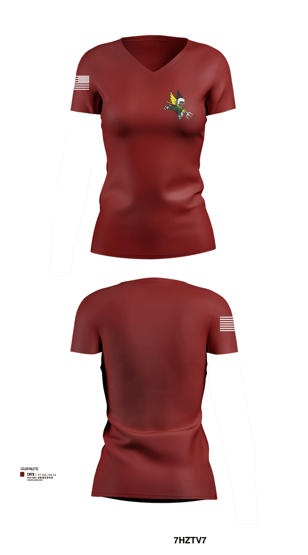 Womens Short Sleeve Vneck Shirt, 124th ATKS, , Teamtime, Team time, sublimation, custom sports apparel, team uniforms, spirit wear, spiritwear, sports uniforms, custom shirts, team store, custom team store, fundraiser sports, apparel fundraiser