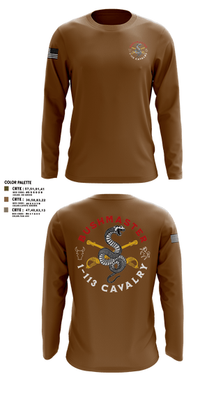 Long Sleeve Performance Shirt, 1-113 Calvary, , Teamtime, Team time, sublimation, custom sports apparel, team uniforms, spirit wear, spiritwear, sports uniforms, custom shirts, team store, custom team store, fundraiser sports, apparel fundraiser