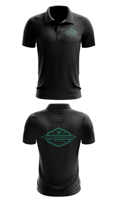 Short Sleeve Performance Polo, Baker Exterior Renovations, , Teamtime, Team time, sublimation, custom sports apparel, team uniforms, spirit wear, spiritwear, sports uniforms, custom shirts, team store, custom team store, fundraiser sports, apparel fundraiser