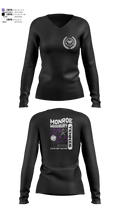 Monroe Woodbury 23360054 Women's Long Sleeve V-neck Shirt - 6