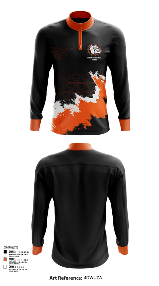 Quarter Zip Jacket, Green High School Tennis, Tennis, Teamtime, Team time, sublimation, custom sports apparel, team uniforms, spirit wear, spiritwear, sports uniforms, custom shirts, team store, custom team store, fundraiser sports, apparel fundraiser