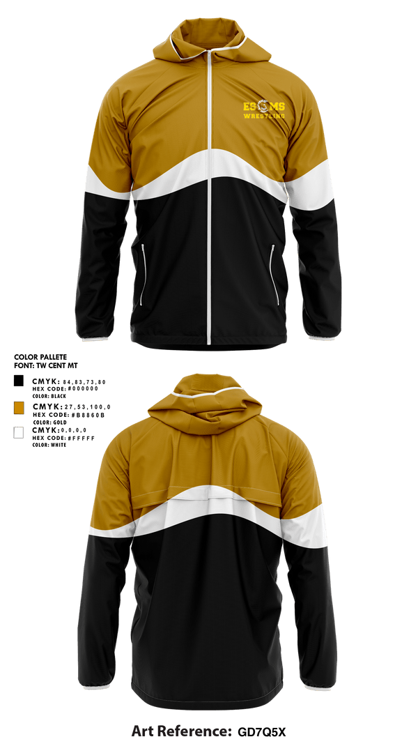 Windbreaker, El Sausal Middle School, Spirit Store, Teamtime, Team time, sublimation, custom sports apparel, team uniforms, spirit wear, spiritwear, sports uniforms, custom shirts, team store, custom team store, fundraiser sports, apparel fundraiser