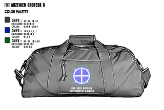 Duffle Bag, HHC 35th Division Sustainment Brigade, National Guard, Teamtime, Team time, sublimation, custom sports apparel, team uniforms, spirit wear, spiritwear, sports uniforms, custom shirts, team store, custom team store, fundraiser sports, apparel fundraiser