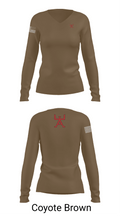 355 CES 91493290 Women's Long Sleeve V-neck Shirt - 17
