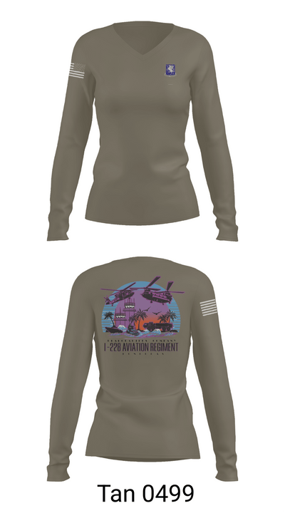 1-228 HHC Phantoms 17599849 Women's Long Sleeve V-neck Shirt - 77